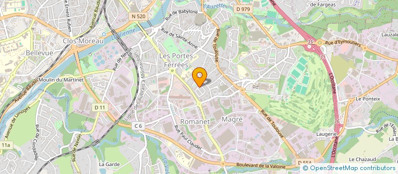localisation de l'entreprise JMLP à LIMOGES