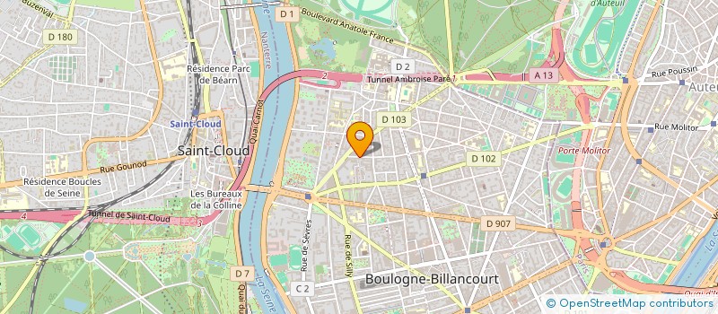 localisation de l'entreprise JMP VILLEJUIF à BOULOGNE-BILLANCOURT