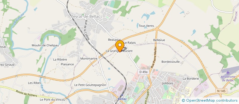 localisation de l'entreprise JMR TEXTILE ET FORMATION à BELLAC