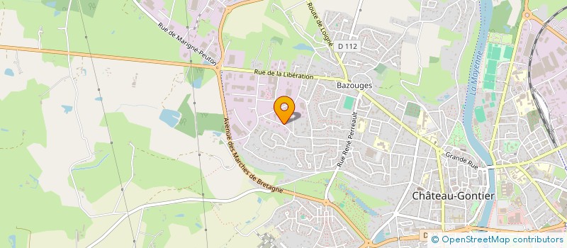 localisation de l'entreprise JMS à CHATEAU-GONTIER-SUR-MAYENNE
