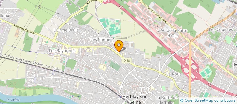 localisation de l'entreprise JMS AUTO BILAN à HERBLAY-SUR-SEINE