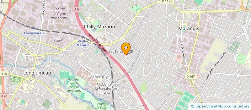 localisation de l'entreprise JMT à CHILLY-MAZARIN