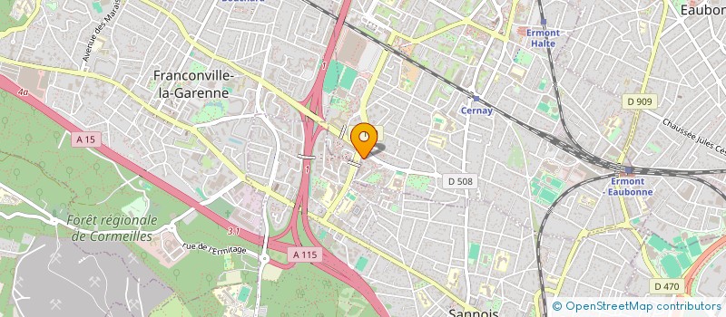 localisation de l'entreprise JMT ECHAFAUDAGE à ERMONT