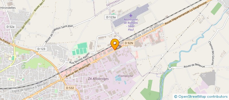 localisation de l'entreprise JMV  ROMANS-SUR-ISERE