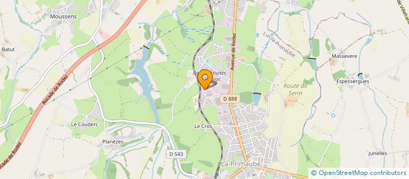 localisation de l'entreprise JMV  LUC-LA-PRIMAUBE