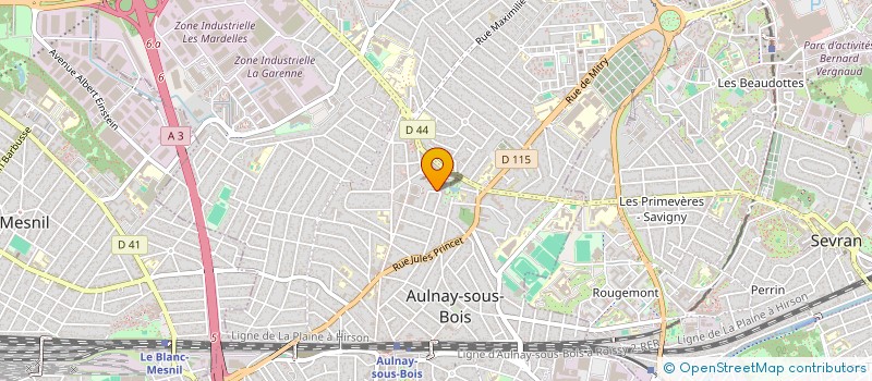 localisation de l'entreprise JNB à AULNAY SOUS BOIS