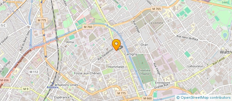 localisation de l'entreprise JND BAT  ROUBAIX