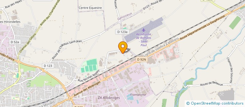 localisation de l'entreprise JNS CHARPENTE à ROMANS-SUR-ISERE