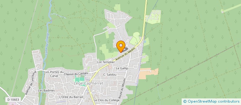 localisation de l'entreprise JO BASSIN & ASSOCIES à LEGE-CAP-FERRET