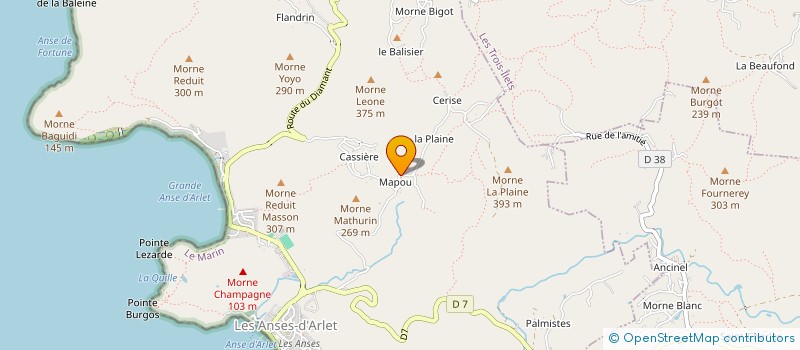 localisation de l'entreprise JO'Z LE REVE à ANSES D'ARLET