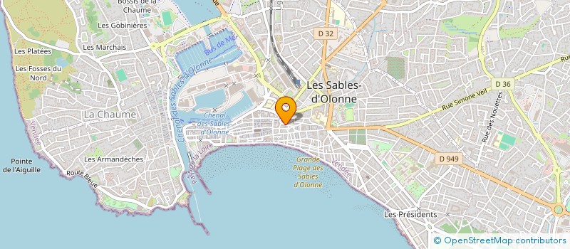 localisation de l'entreprise JOAILLERIE M. COSSA à LES SABLES D'OLONNE