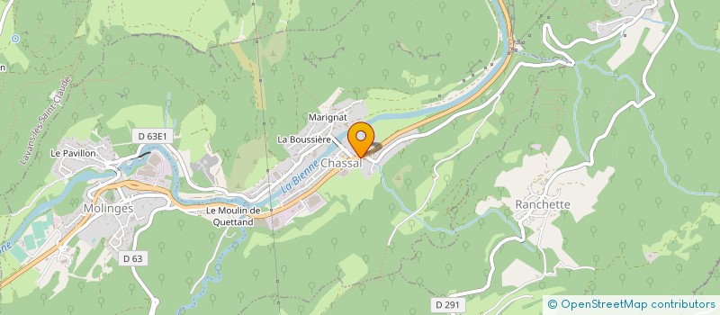 localisation de l'entreprise JOB'CLEAN à CHASSAL-MOLINGES