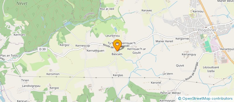 localisation de l'entreprise JOC MERIBEL  PLOGONNEC