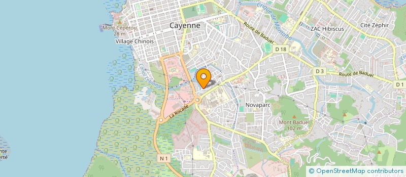 localisation de l'entreprise JOCELYN ACHILLE  CAYENNE