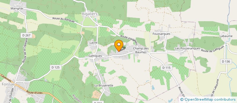 localisation de l'entreprise JODA  AIGALIERS