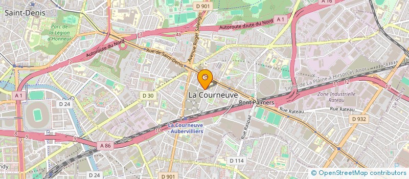 localisation de l'entreprise JODA IMMOBILIER à LA COURNEUVE