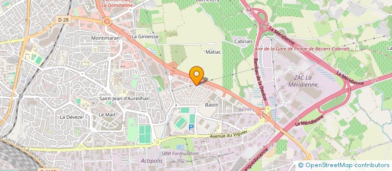 localisation de l'entreprise JODEL à BEZIERS