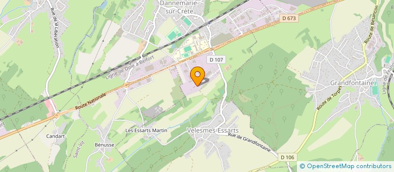 localisation de l'entreprise JODIMOS  VELESMES-ESSARTS