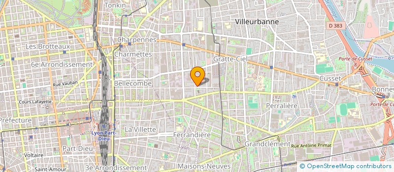 localisation de l'entreprise JODY  VILLEURBANNE