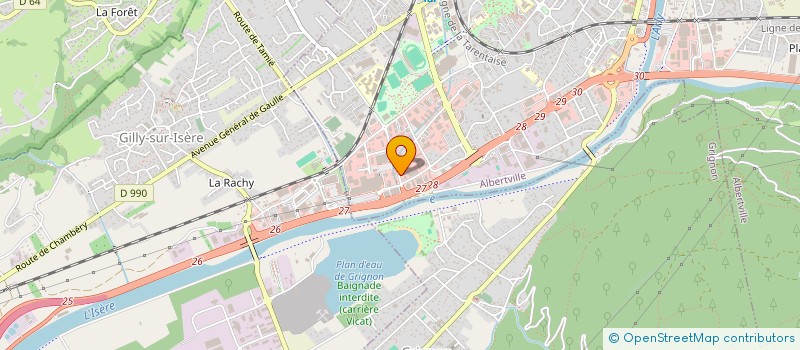 localisation de l'entreprise JOEL BARBOUX AGENCEMENTS  ALBERTVILLE