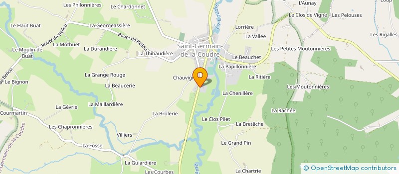 localisation de l'entreprise JOEL PATRICK COLASSE IMMOBILIER à SAINT-GERMAIN-DE-LA-COUDRE