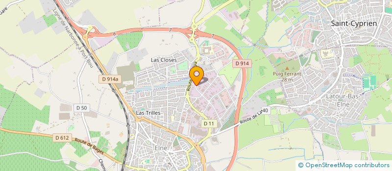 localisation de l'entreprise JOET  ELNE