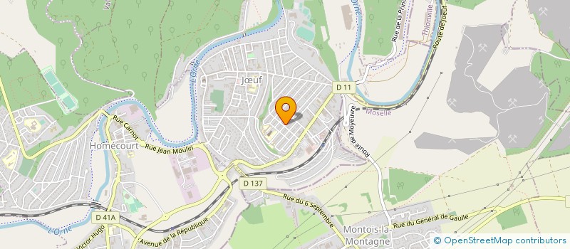 localisation de l'entreprise JOEUF TENNIS DE TABLE  JUF