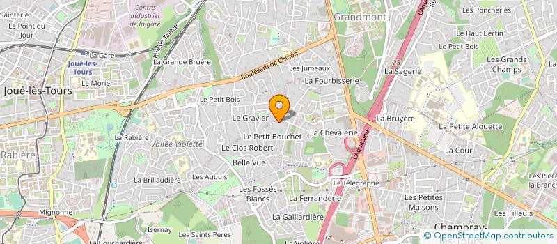 localisation de l'entreprise JOFRACA à CHAMBRAY-LES-TOURS
