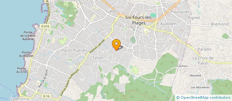 localisation de l'entreprise JOGANO à SIX-FOURS-LES-PLAGES