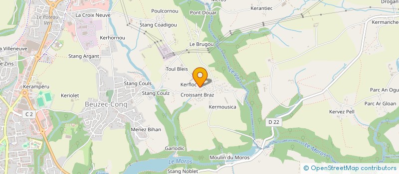 localisation de l'entreprise JOHAN ET JOHANNA PAYSAGE  CONCARNEAU