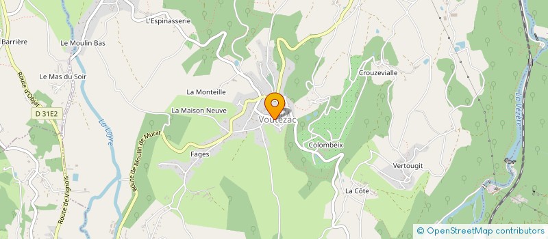 localisation de l'entreprise JOHANA COIFFURE  VOUTEZAC