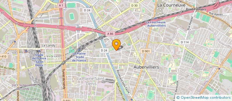 localisation de l'entreprise JOHANNE LE GRIFFON DESIGN D'ESPACE  AUBERVILLIERS