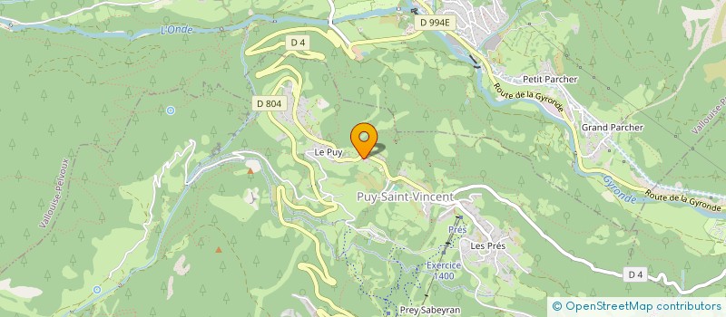 localisation de l'entreprise JOHNNY RAFTING  VALLOUISE-PELVOUX