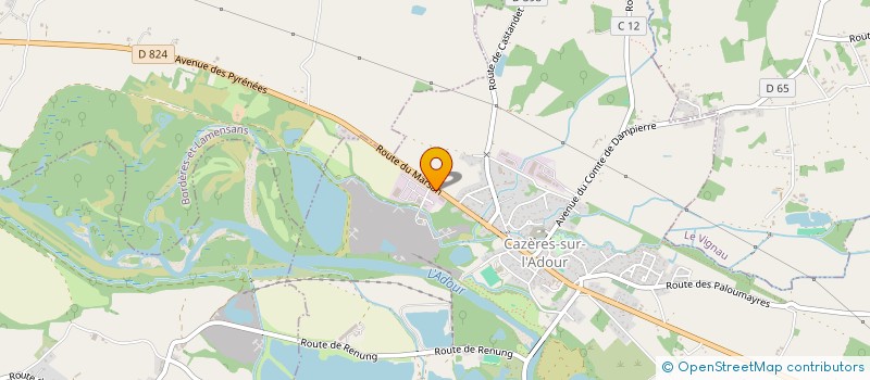 localisation de l'entreprise JOIE B PEINTURE  CAZERES-SUR-L'ADOUR