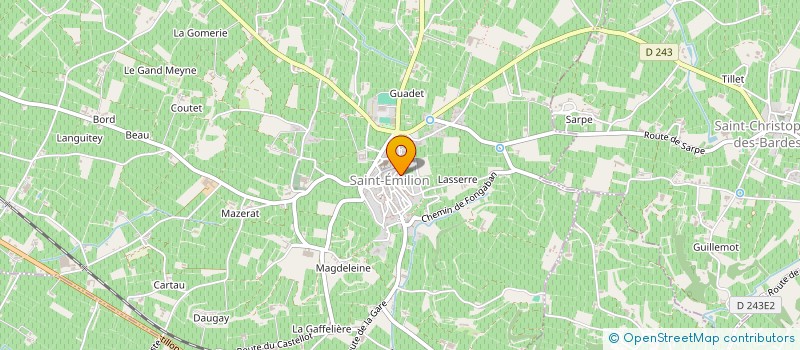 localisation de l'entreprise JOINAUD ET BORDE à SAINT-EMILION