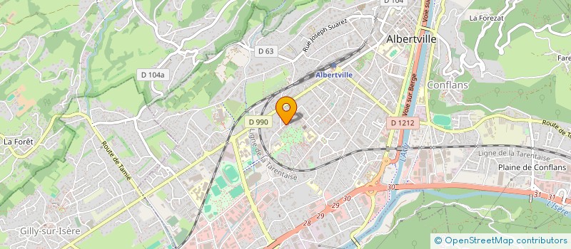 localisation de l'entreprise JOJO ET SES COPAINS  ALBERTVILLE