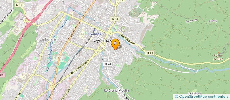 localisation de l'entreprise JOKASA à OYONNAX