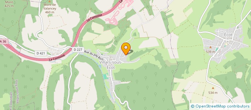 localisation de l'entreprise JOLIBOIS  VILLARS-SOUS-ECOT