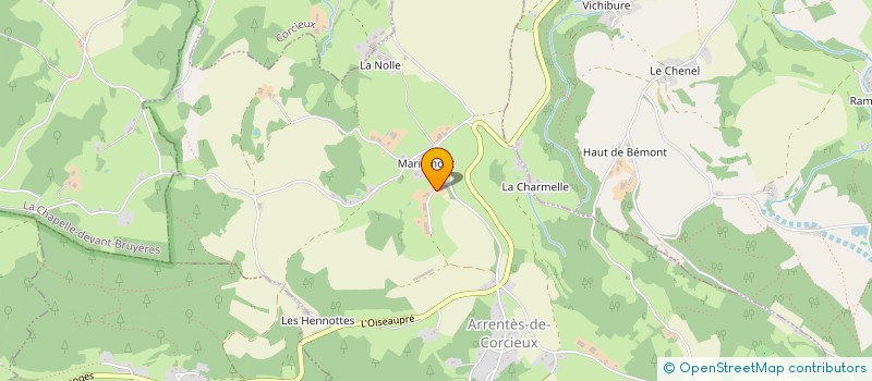 localisation de l'entreprise JOLIES COCOTTES à ARRENTES-DE-CORCIEUX
