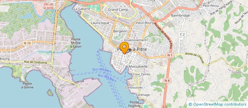 localisation de l'entreprise JOLINA à POINTE A PITRE