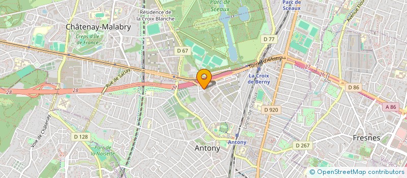 localisation de l'entreprise JOLIOT CURIE à ANTONY