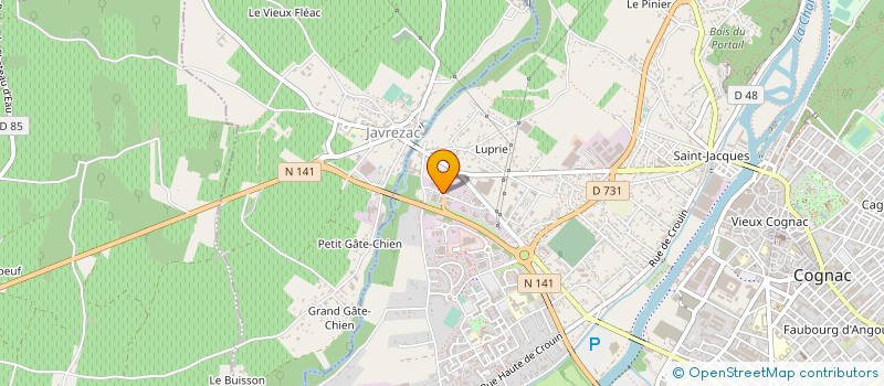 localisation de l'entreprise JOLLY MOTOR AUTOMATISME SAS à COGNAC