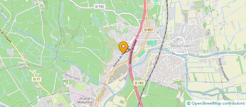 localisation de l'entreprise JOLO  BEDARRIDES