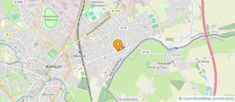 localisation de l'entreprise JOLUA à ALENCON