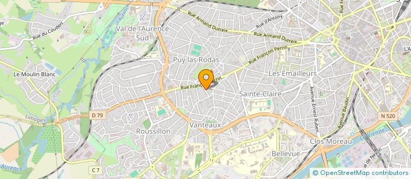localisation de l'entreprise JOLY BERNARDEAU à LIMOGES