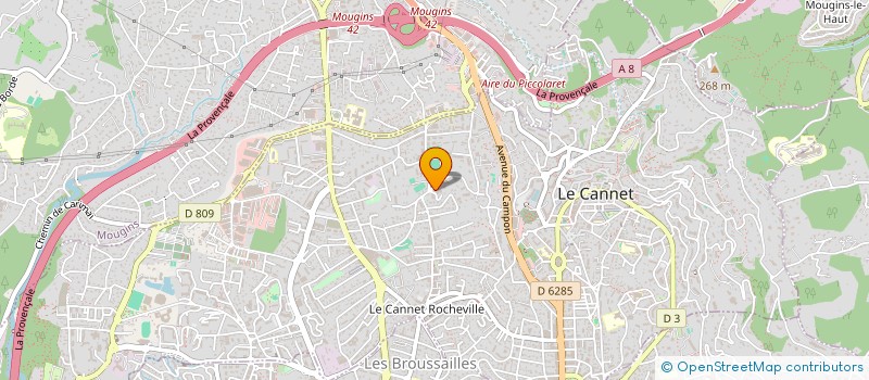 localisation de l'entreprise JOLY FLORENCE à LE CANNET