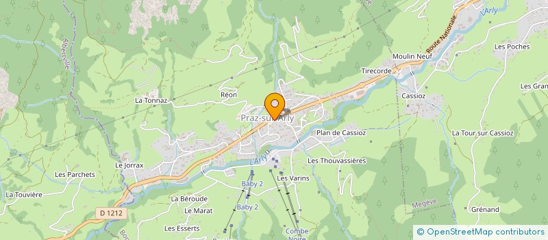 localisation de l'entreprise JOLY POTTUZ SPORTS à PRAZ-SUR-ARLY