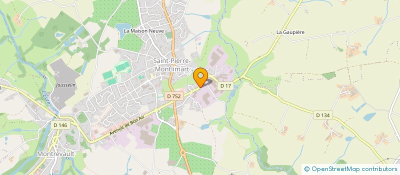 localisation de l'entreprise JOMA49 à MONTREVAULT-SUR-EVRE