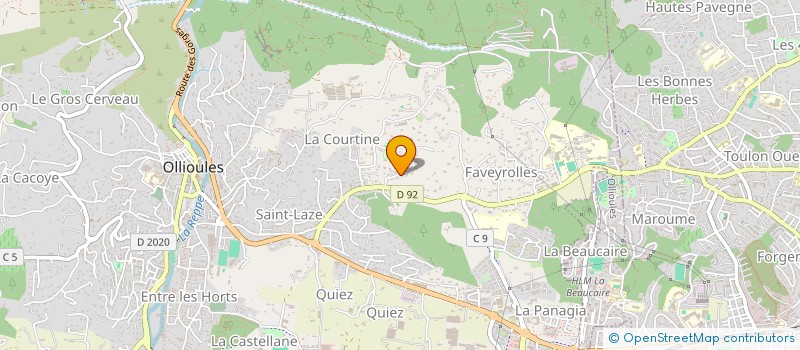 localisation de l'entreprise JONATHAN PIERRES VIVANTES ANTENNES DU VAR  OLLIOULES