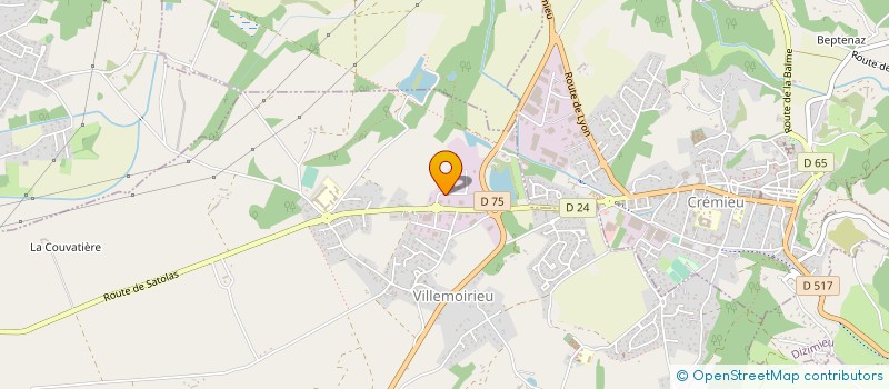 localisation de l'entreprise JORAXE  VILLEMOIRIEU